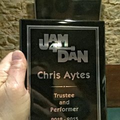Close up of Chris Aytes' plaque.