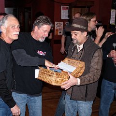 Trustee Bill Beasley (who is also associated with the Topeka Blues Society) shows Mark all the goodies. Congrats, Mark!