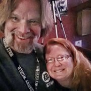 Danl getting his obligatory annual selfie with Jennifer Falley, Dan Falley's daughter.